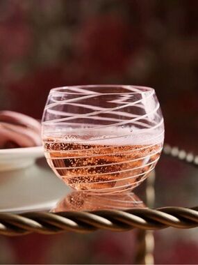 Anthropologie Arabesque Stemless Wine Glass NWT